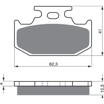 Brzdová destička Brzdové destičky GOLDFREN 100 K5 SUZUKI RM 125 1991-1995
