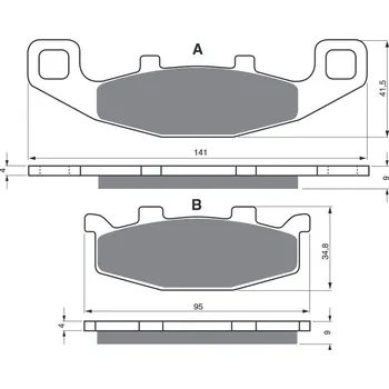 Autodíl Brzdové destičky GOLDFREN 013 AD STREET KAWASAKI ZL 600 Eliminator 1995-1997