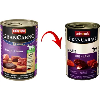 Krmivo pro psa ANIMONDA GRANCARNO ADULT - HOVĚZÍ, JEHNĚČÍ 400g