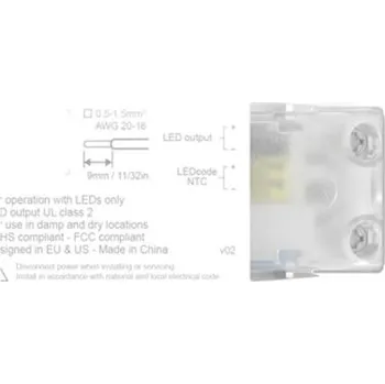 Transformátor Budič LED, řada: ECOdrive EC0361A6 2 → 55V 150 → 1400mA 30W ztlumování: 1–10 V konstantní proud eldoLED