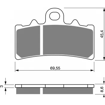 Brzdová destička Brzdové destičky GOLDFREN 305 AD