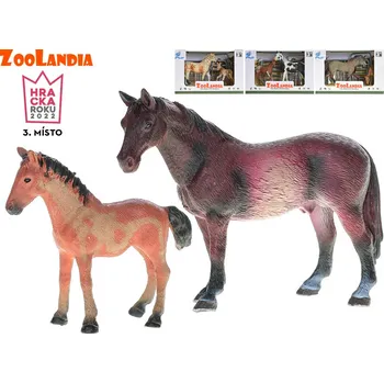Figurka Mikro trading Zoolandia - Kůň s hříbětem a doplňky - 4 druhy - v krabičce