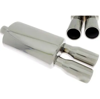 Výfuková trubka Sportovní výfuk 2x 77mm, vstup 63,5mm TurboWorks