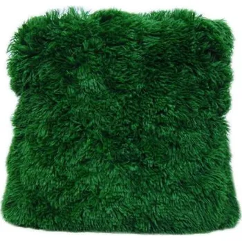 Povlečení Chlupatý povlak na polštář - tmavě zelený