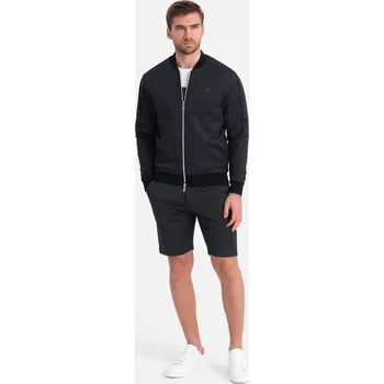 Pánská softshellová bunda Pánská žakárová pletená bunda + šortky - tmavě modrá V1 Z73 - XL