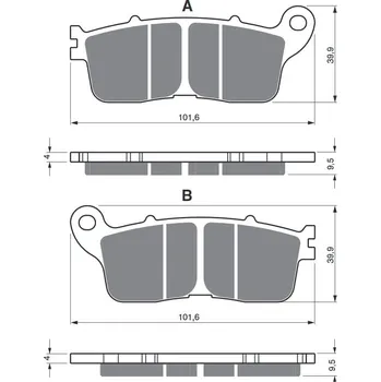 Autodíl Brzdové destičky GOLDFREN 323 S3 HONDA VFR 800 X Crossrunner 2015-2018