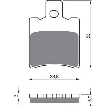 Brzdová destička Brzdové destičky GOLDFREN 107 S3 YAMAHA YQ 50 Aerox 1997-2012