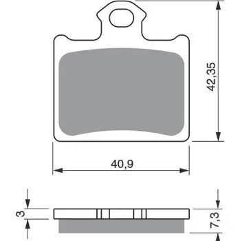 Brzdová destička Brzdové destičky GOLDFREN 297 K5 KTM Freeride 350 2012-2016