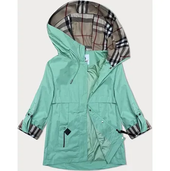 Dámská větrovka v zelenomodré barvě s ohrnutými rukávy Glakate (23258) odstíny zelené L (40)