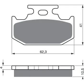 Brzdová destička Brzdové destičky GOLDFREN 100 AD YAMAHA YZ 125 1991-2002