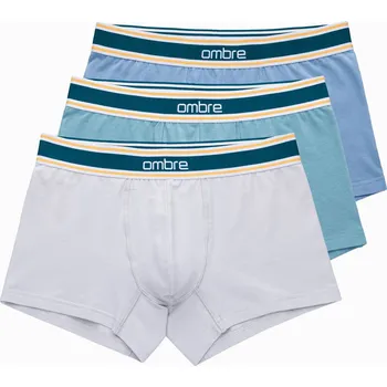 Boxerky Klasické pánské boxerky s ozdobnou gumou v pase - 3 balení OM-UNBO-0110 - L