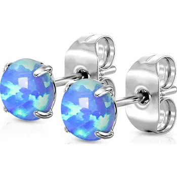 Náušnice Steel Edge Náušnice z chirurgické ocelil pecky 3718-Modrá Průměr mm: 3mm