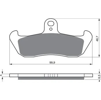 Brzdová destička Brzdové destičky GOLDFREN 006 AD STREET HUSQVARNA CR 250 1991-1995