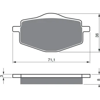 Brzdová destička Brzdové destičky GOLDFREN 018 S3 YAMAHA XT 350 1985-1996