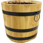 květináč dřevěný, výška x průměr 45x50 cm