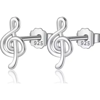 Náušnice For Silver Puzetové náušnice Houslový klíč - Stříbro 925