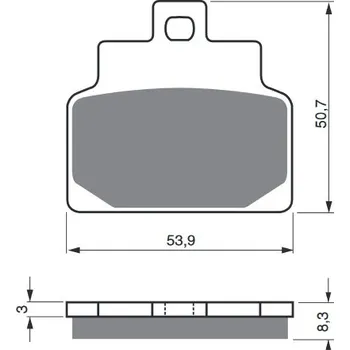 Brzdová destička Brzdové destičky GOLDFREN 170 S3 APRILIA Scarabeo 50 (Di-tech) 2004-2008