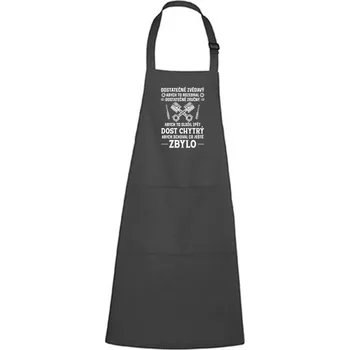 Kuchyňská zástěra DOBRÝ TRIKO Zástěra s potiskem Dost chytrý Barva: Antracitová
