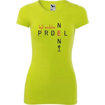 DOBRÝ TRIKO Dámské tričko Být nevěstou Velikost: M, Barva: Limetková
