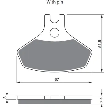Brzdová destička Brzdové destičky GOLDFREN 291 AD 291 AD