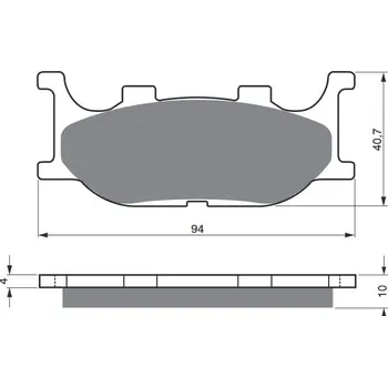 Brzdová destička Brzdové destičky GOLDFREN 099 AD STREET YAMAHA XV 125 Virago 1997-2001