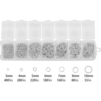 Spojovací kroužky – sada různých velikostí Barva: Stříbrná