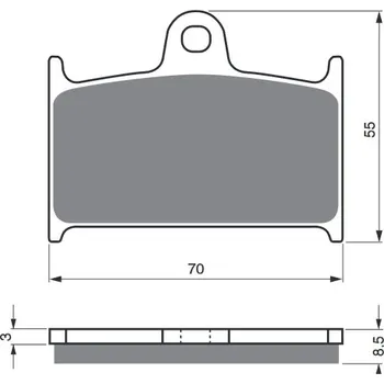 Brzdová destička Brzdové destičky GOLDFREN 017 S3 TRIUMPH Rocket III 2300 Roadster 2010-2017