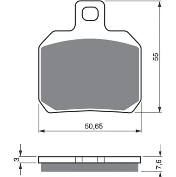 Brzdová destička Brzdové destičky GOLDFREN 152 S3 PIAGGIO/VESPA X9 125 2003-2005