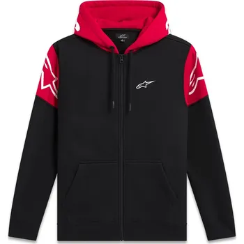 Pánská mikina Mikina velocity hoodie, alpinestars (černá/červená, vel. s)