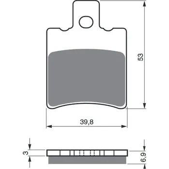 Brzdová destička Brzdové destičky GOLDFREN 107 S3 107 S3