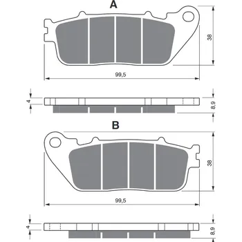 Brzdová destička Brzdové destičky GOLDFREN 277 S33 STREET REAR HONDA VFR 800 X Crossrunner 2011-2014