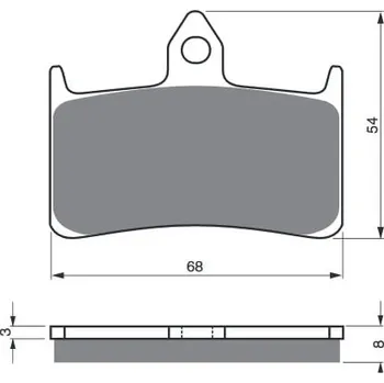 Brzdová destička Brzdové destičky GOLDFREN 069 AD STREET HONDA RVF 750 1994-1997