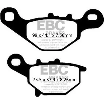 Brzdová destička Brzdové destičky EBC SFA396 SUZUKI UC 125 Epicuro 1999-2002