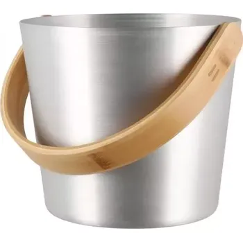 Vědro do sauny Rento 176834 - 5L, přírodní, hliníkové, odolné vůči teplu a vlhkosti, lehké