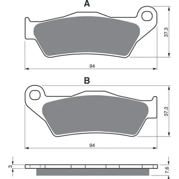Brzdová destička Brzdové destičky GOLDFREN 031 S3 YAMAHA TT 600 RE 2004-2005