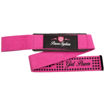 Power System Trhačky Lifting Straps G Power, Růžová