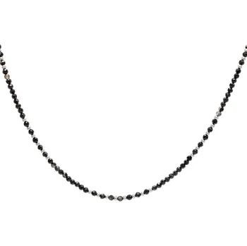 Náhrdelník ORNAMENTI Pozlacený náhrdelník Black Beads gold