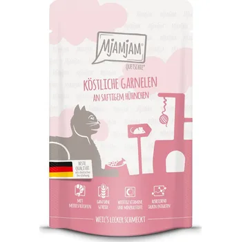 Krmivo pro kočku MjAMjAM Quetschie krevety na šťavnatém kuřeti 48× 125 g
