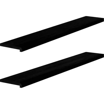 Parapet vidaXL Okenní parapety 2ks tmavě hnědé 160x30x2 cm masivní dub