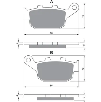 Auto-moto Brzdové destičky GOLDFREN 306 S33 STREET REAR SUZUKI SV 650 (S) 2016-2017