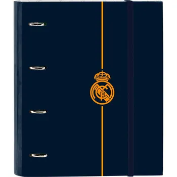 Set školních potřeb Real Madrid C.F. Kroužkový pořadač s náplní 100 listů Real Madrid CF 2nd Kit 24/25 Námořnická modrá (27 x 32 x 3,5 cm)