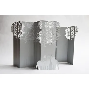 Porigami přání s obálkou Vlk, 11x 22 cm