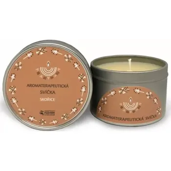Svíčka Hřejivá svíčka se skořicí 120ml (Když z trouby voní štrůdl, na okno klepe déšť, škrtněte sirkou a zapalte Hřejivou. Přírodní svíčku s aromaterapeutickou vůní skořicovou.)
