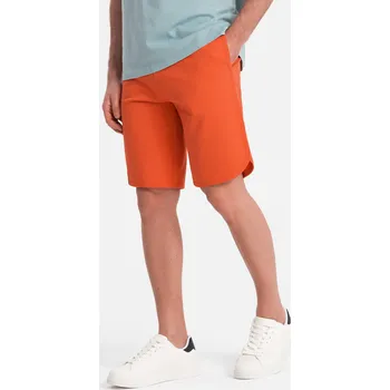 Pánské kraťasy Pánské teplákové kraťasy se zakulacenými nohavicemi - oranžové V5 OM-SRSK-0105 - XL