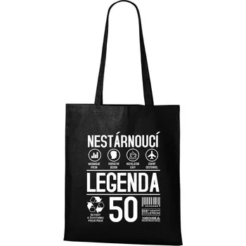 DOBRÝ TRIKO Bavlněná taška s potiskem Nestárnoucí legenda 50 let Barva: Černá
