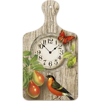 Hodiny Nástěnné dřevěné hodiny - Mám chuť na hrušky