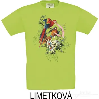 Chlapecké tričko Dětské tričko KR, Copak to papoušci našli Barva: Limetková, Velikost: 158
