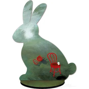 Velikonoční dekorace Dřevěný zajíc pravý, Když dva hledí jedním směrem