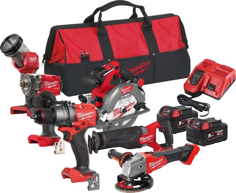 MILWAUKEE Sada aku nářadí M18 FPP6H3-502B, 2x5.0Ah