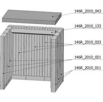 Krbová kamna Romotop Šamotová komora komplet